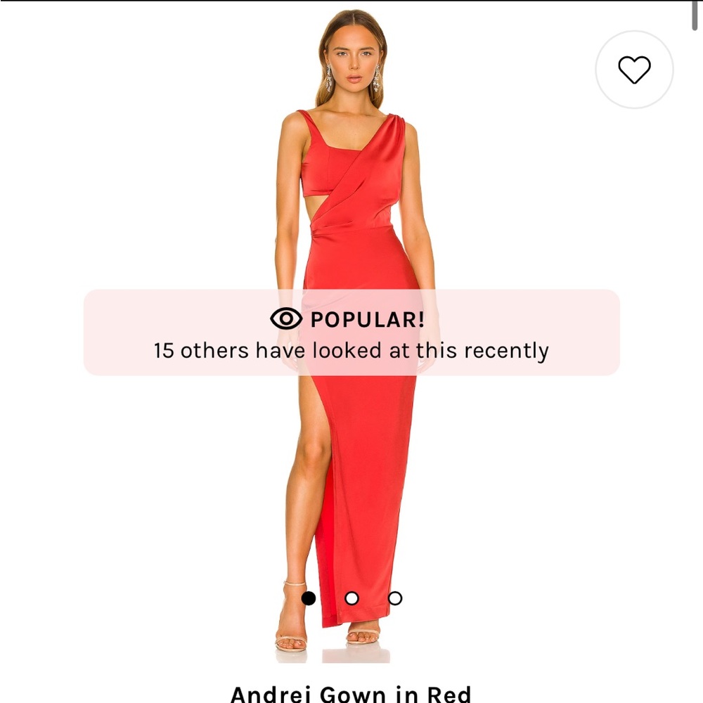 Red cut out gown